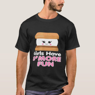 Meisjes hebben Smore Fun Schattigee Camping Pun Gi T-shirt