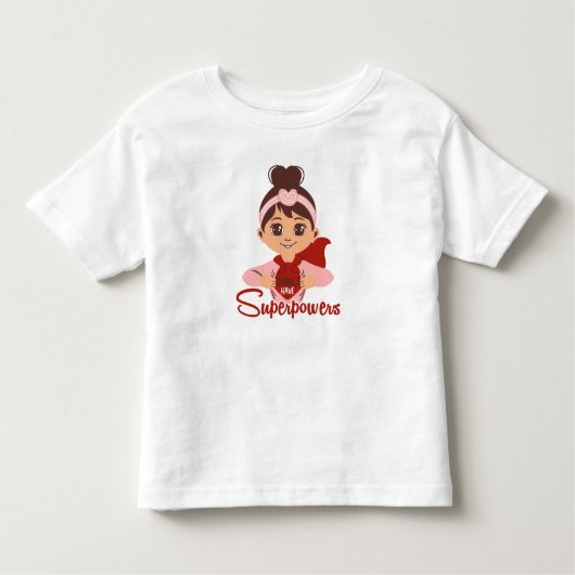 Meisjes Hebben Superkrachten Superhelden Cape Kind Kinder Shirts (Voorkant)