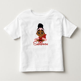 Meisjes hebben superkrachten Zwarte meisje superhe Kinder Shirts