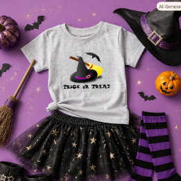Meisjes Heksenhoed Trick or Treat Halloween T-shirt