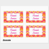 Meisjes heldere naam roze sinaasappel id label sti (Vel)