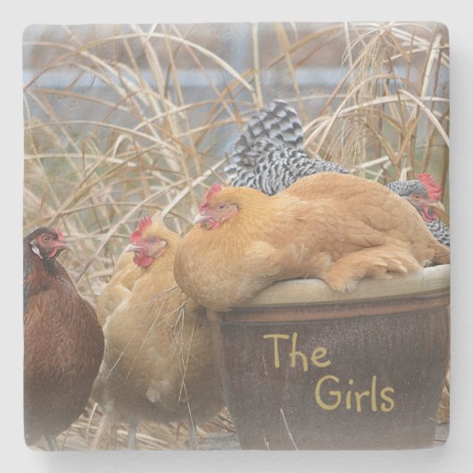 Meisjes Hen Party Stenen Onderzetter (Voorkant)