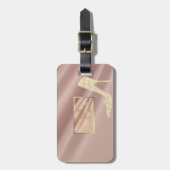 Meisjes, hiel, monogram-gepersonaliseerd bagagelabel (Voorkant verticaal)