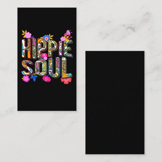 Meisjes Hippie 60s 70s kleurrijke bloemen Vrede Visitekaartje (Voorkant / Achterkant)