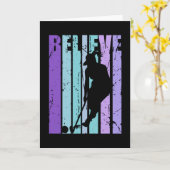 Meisjes Hockey Colorful Cool Retro  Birthday Kaart (Gele Bloem)