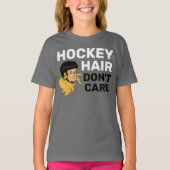 Meisjes Hockey Haar Maakt Niet Uit Blonde T-Shirt (Voorkant)