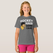 Meisjes Hockey Haar Maakt Niet Uit Blonde T-Shirt (Voorkant volledig)