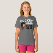 Meisjes Hockey Hair Zorgt niet voor Rood hoofd T-S T-shirt (Voorkant volledig)
