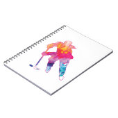Meisjes Hockey Player Waterverf Pinks Notitieboek (Linkerzijde)