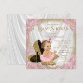 Meisjes Hoge hak schoen parel Baby shower Kaart (Voorkant / Achterkant)