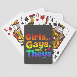 Meisjes, homo's en holebi's holebi pride maand inc pokerkaarten