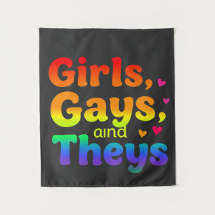Meisjes, homo's en holebi's holebi pride maand inc wandkleed