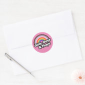 MEISJES, HOMO'S & THEYS T-shirt Ronde Sticker (Envelop)