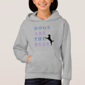 Meisjes "Honden zijn de beste" Pullover Hoodie (Voorkant)