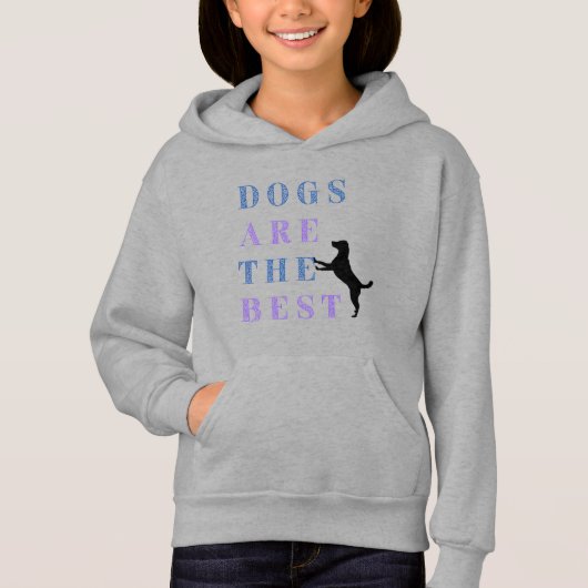 Meisjes "Honden zijn de beste" Pullover Hoodie (Voorkant)