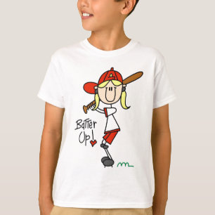Meisjes honkbal Batter Up T-shirts en cadeaus