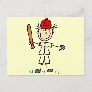 Meisjes honkbalspeler T-shirts en cadeaus Briefkaart