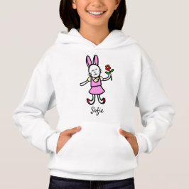 Meisjes Hoodie met Origineel Konijn Kunstwerk