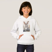 Meisjes hoodie met Schattigee konijntjes (Voorkant volledig)