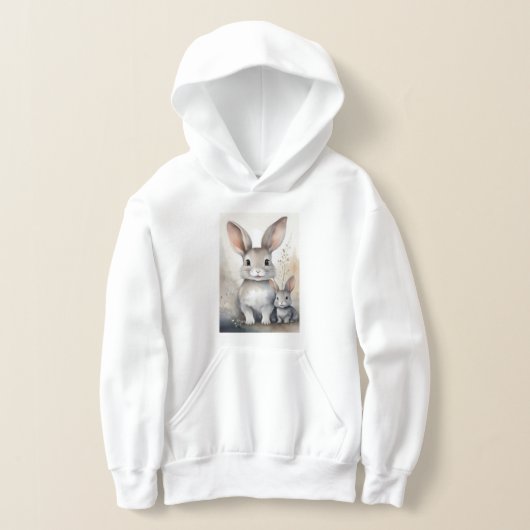 Meisjes hoodie met Schattigee konijntjes (Laagn)