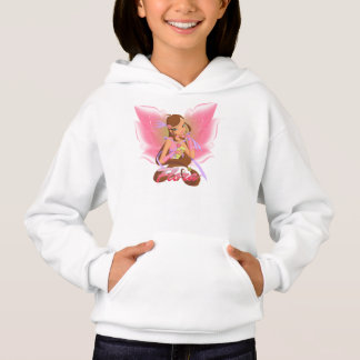 Meisjes' Hoodie. Roze. Met Flora Winx