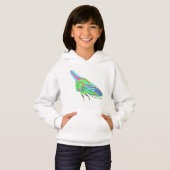 Meisjes hoodie (wit) - Oak Treehopper (Voorkant volledig)