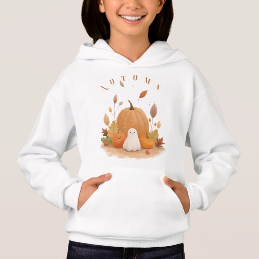 Meisjes Hoodies Sweatshirts schattige herfst print (Voorkant)