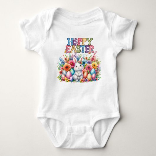 Meisjes Hoppy Pasen Cute Bunny Romper (Voorkant)