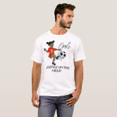Meisjes horen op het veld t-shirt (Voorkant volledig)
