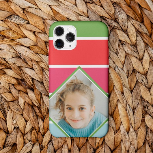 Meisjes horizontale strepen met foto Case-Mate iPhone case