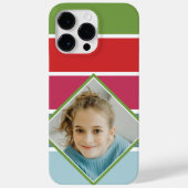 Meisjes horizontale strepen met foto Case-Mate iPhone case (Achterkant)
