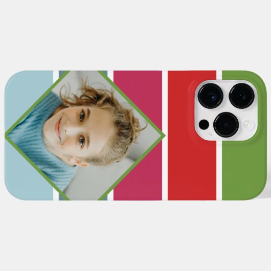 Meisjes horizontale strepen met foto Case-Mate iPhone case (Achterkant (horizontaal))