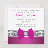 Meisjes Hot Pink Fotoopleiding Aankondigingen (Achterkant)