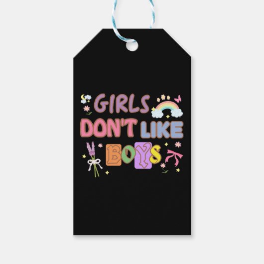 Meisjes houden niet van jongens cadeaulabel (Voorkant)