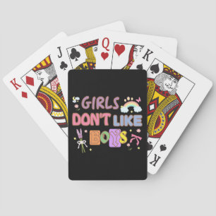 Meisjes houden niet van jongens pokerkaarten