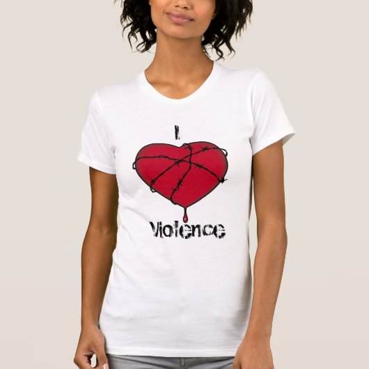 Meisjes houden ook van geweld t-shirt (Voorkant)