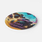 Meisjes houden ook van Monster Trucks Verjaardagsf Papieren Bordje (Gekanteld)