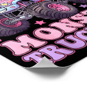 Meisjes houden ook van monstertrucks te schattige  poster (Hoek)