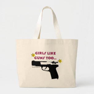 Meisjes houden ook van Pistolen Grote Tote Bag