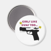 Meisjes houden ook van Pistolen Magneet (Voorkant / Achterkant)