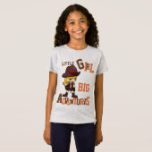 MEISJES houden van ADVENTURES Naam back Girl Power T-shirt (Voorkant volledig)