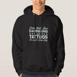 Meisjes houden van dachshund en Tattoos... Hoodie