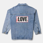 Meisjes houden van denim jas jacket (Achterkant)