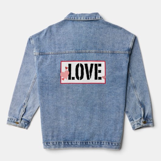 Meisjes houden van denim jas jacket (Achterkant)