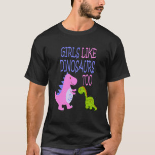 Meisjes houden van dinosaurussen t-shirt