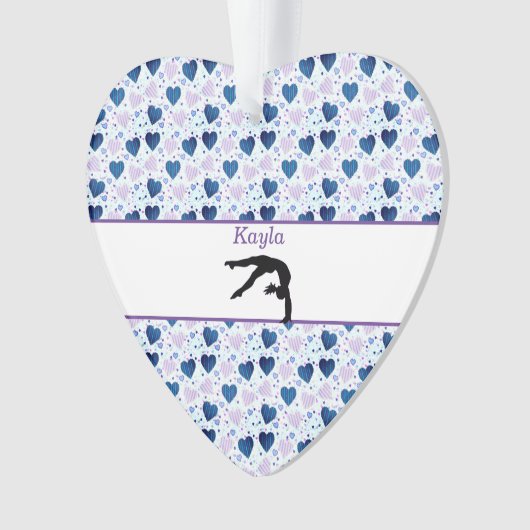 Meisjes houden van gymnastiek harten acryl Ornamen Ornament (voorkant)