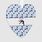Meisjes houden van gymnastiek harten acryl Ornamen Ornament (voorkant)
