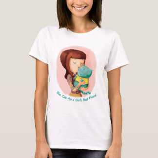 Meisjes houden van katten. Blauwe katten T-shirt