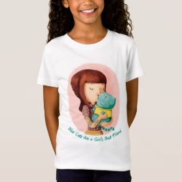 Meisjes houden van katten. Blauwe katten T-shirt