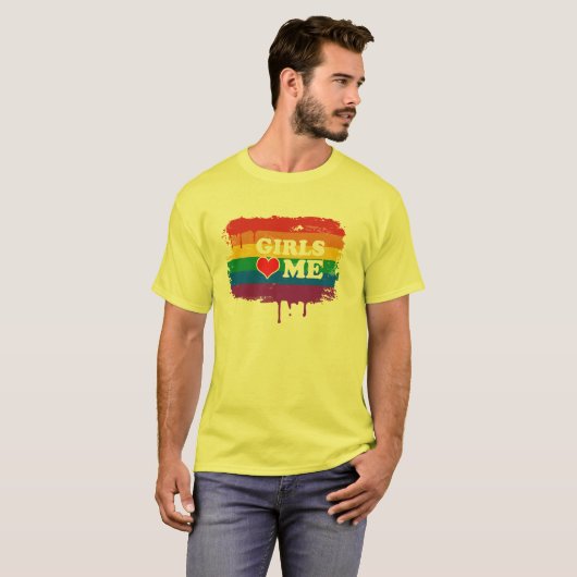 Meisjes houden van me t-shirt (Voorkant volledig)